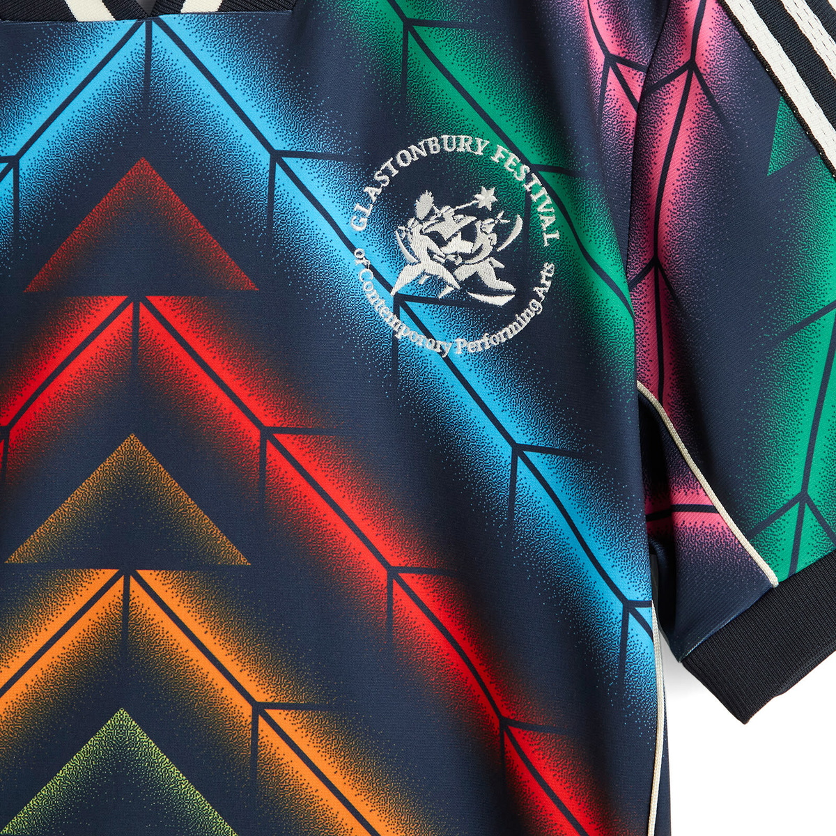 Adidas x Glastonbury Festival Football Jersey Top in Multi