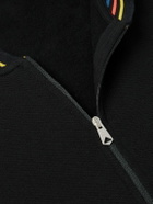 Paul Smith - Striped Cotton-Jersey Zip-Up Sweatshirt - Black
