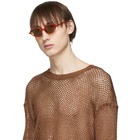 Dries Van Noten Red and Brown Linda Farrow Edition 178 C6 Sunglasses