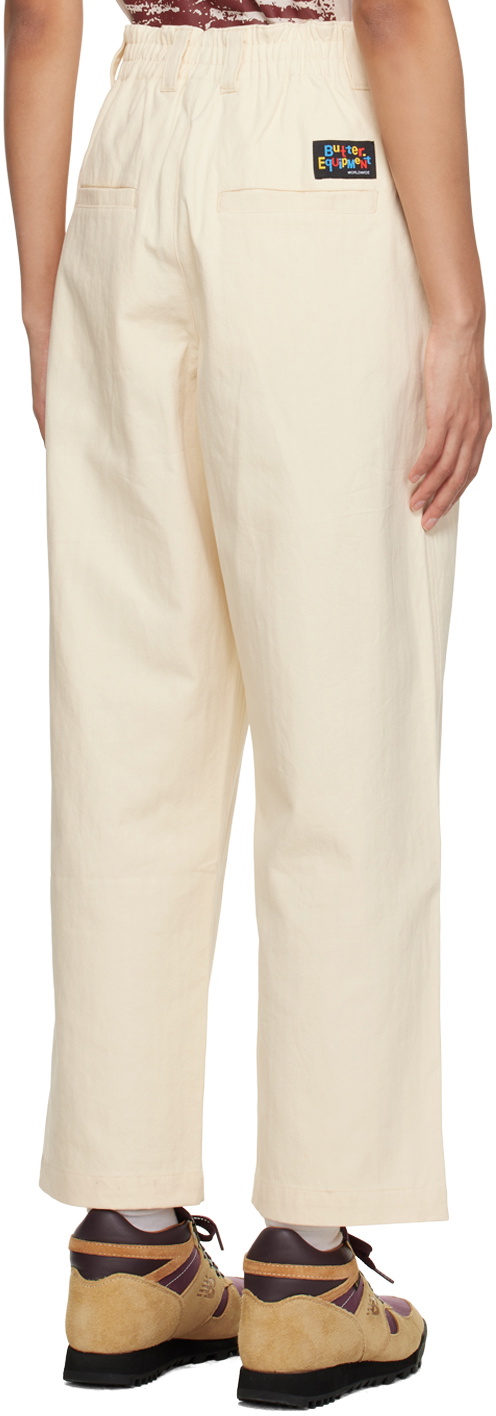 Butter Goods Off-White Wide-Leg Trousers