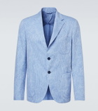 Etro Woven cotton jersey blazer