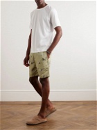 NN07 - Warren 5034 Straight-Leg Printed Lyocell and Linen-Blend Shorts - Green