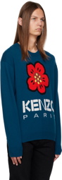 Kenzo Blue Kenzo Paris Boke Flower Sweater