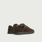 Stepney Workers Club Men's Surma Suede Sneaker in Dark Brown