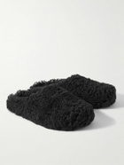 Marni - Fussbett Sabot Shearling Mules - Black