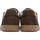 BALMAIN Brown 'Balmain Swan' Suede Sneakers