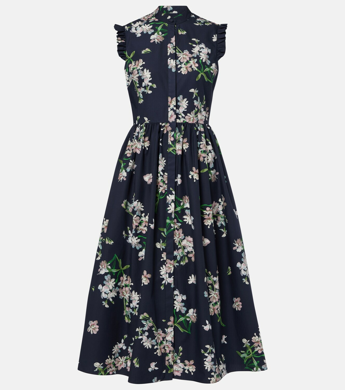 Erdem Floral cotton midi dress