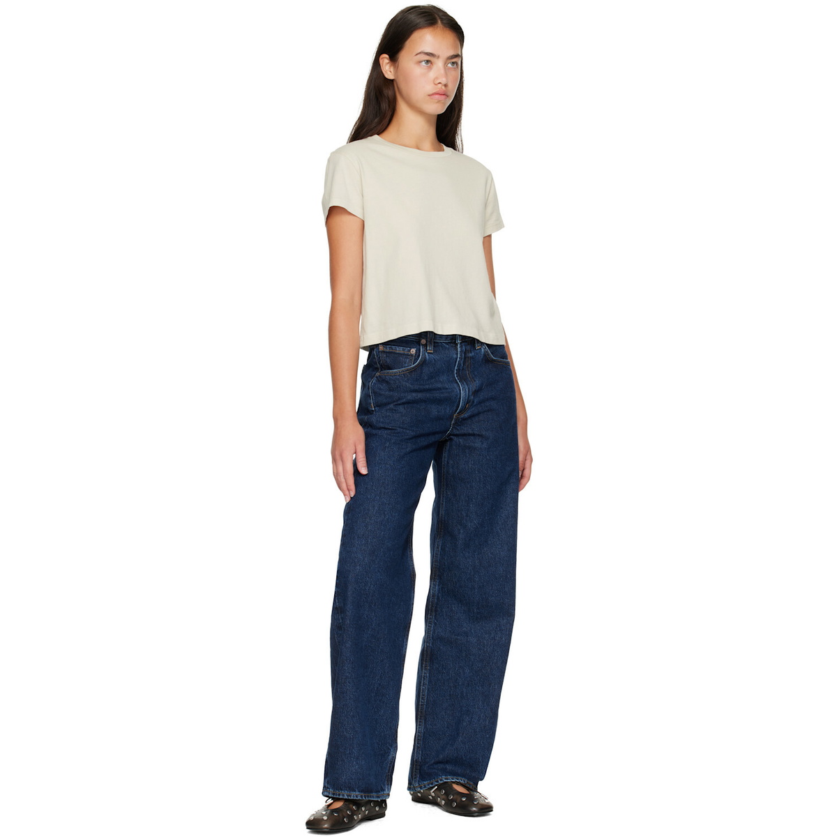 AGOLDE Navy Low Curve Jeans