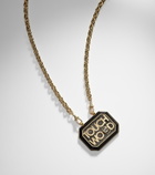 Marie Lichtenberg Scapular 18kt gold and ebony pendant necklace with diamond