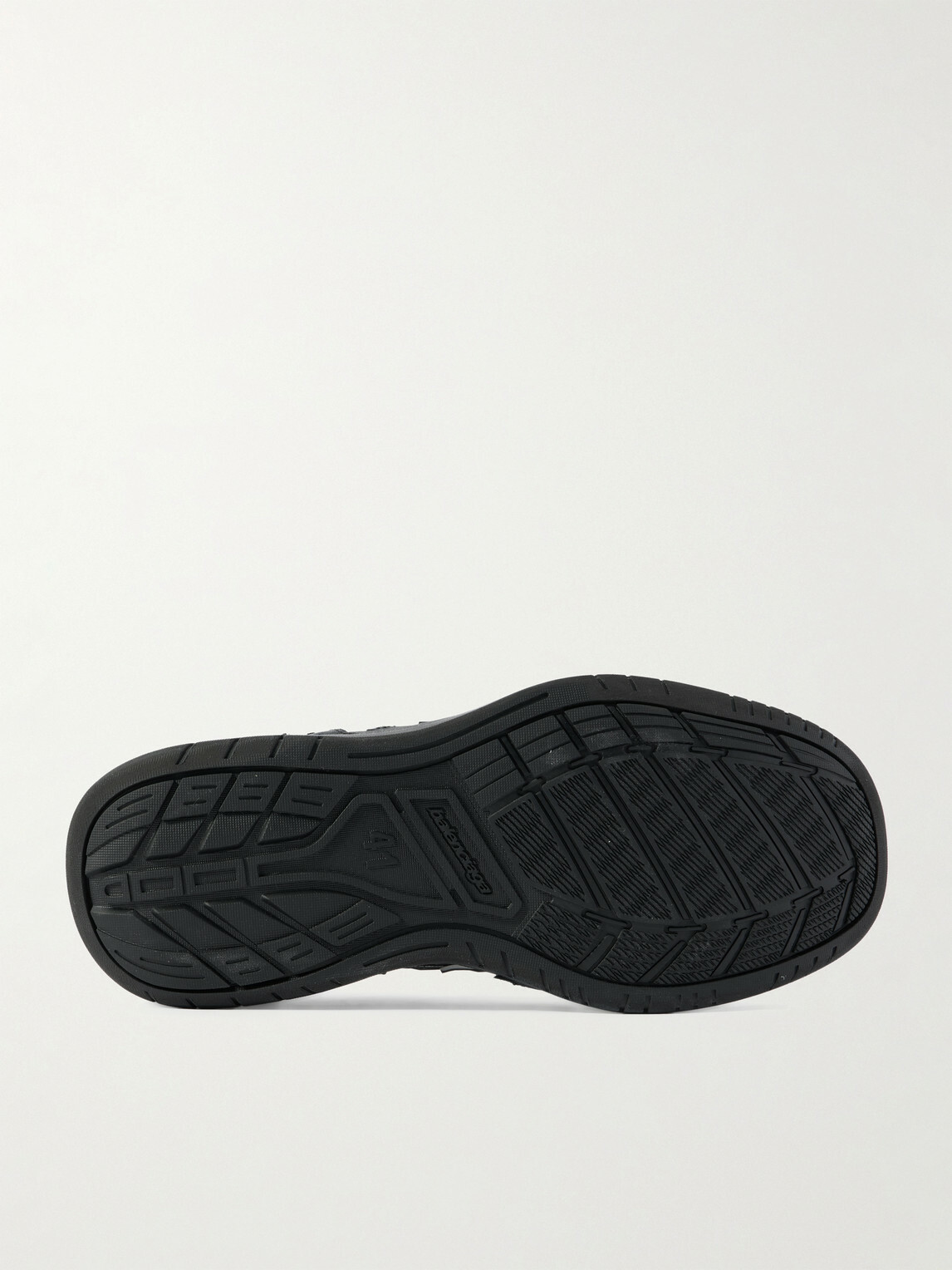 Balenciaga - Hamptons Logo-Appliquéd Distressed Leather Sneakers - Black
