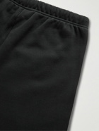 FEAR OF GOD ESSENTIALS - Straight-Leg Logo-Flocked Cotton-Blend Jersey Shorts - Black