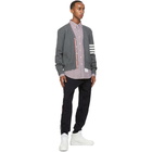 Thom Browne Grey Milano Stitch 4-Bar Cardigan