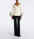 Safiyaa Sintien ruffled crêpe top