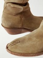 Maison Margiela - Tabi Split-Toe Suede Western Boots - Brown