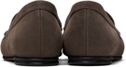 Loulou de Saison Brown PESARO Soft Suede Loafers