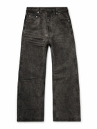 DRKSHDW by Rick Owens - Geth Wide-Leg Cotton-Moleskin Jeans - Brown