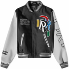 Represent Men's Initial Varsity Jacket in Jet Black