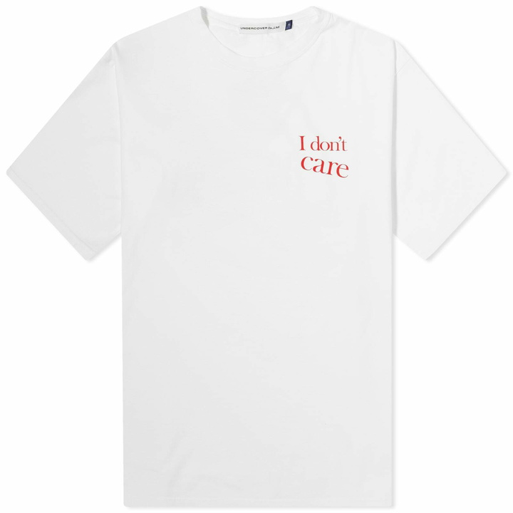 Photo: Undercover Men's I Don't Care T-Shirt in White