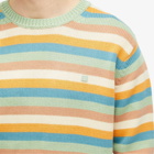 Acne Studios Men's Kripes Cotton Stripe Jumper in Mint Green/Multi