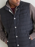 Brunello Cucinelli - Quilted Shell Down Gilet - Blue