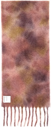 Acne Studios Burgundy & Purple Tie-Dye Scarf