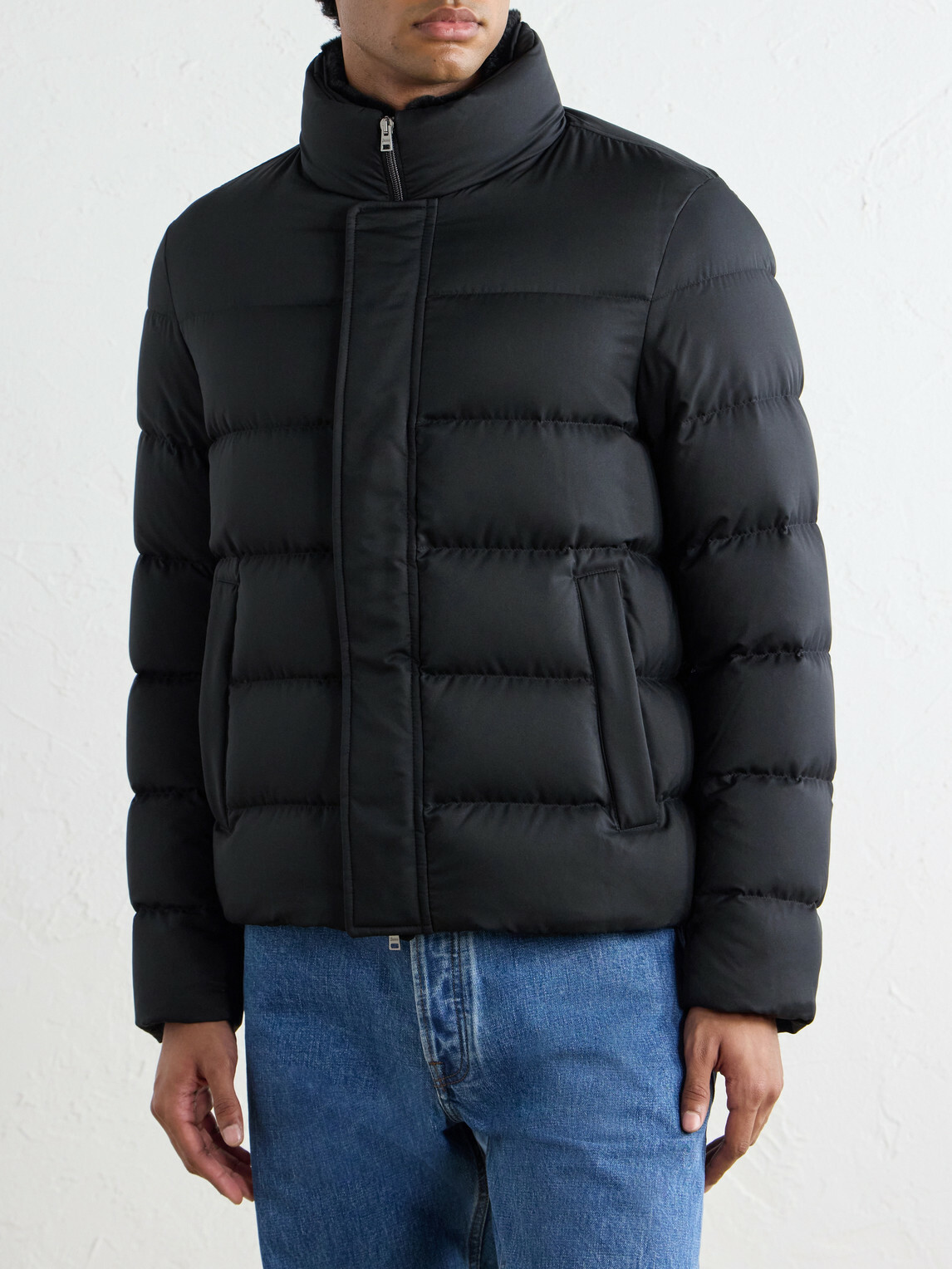 Herno - Arendelle Plush-Trimmed Quilted Shell Down Jacket - Black