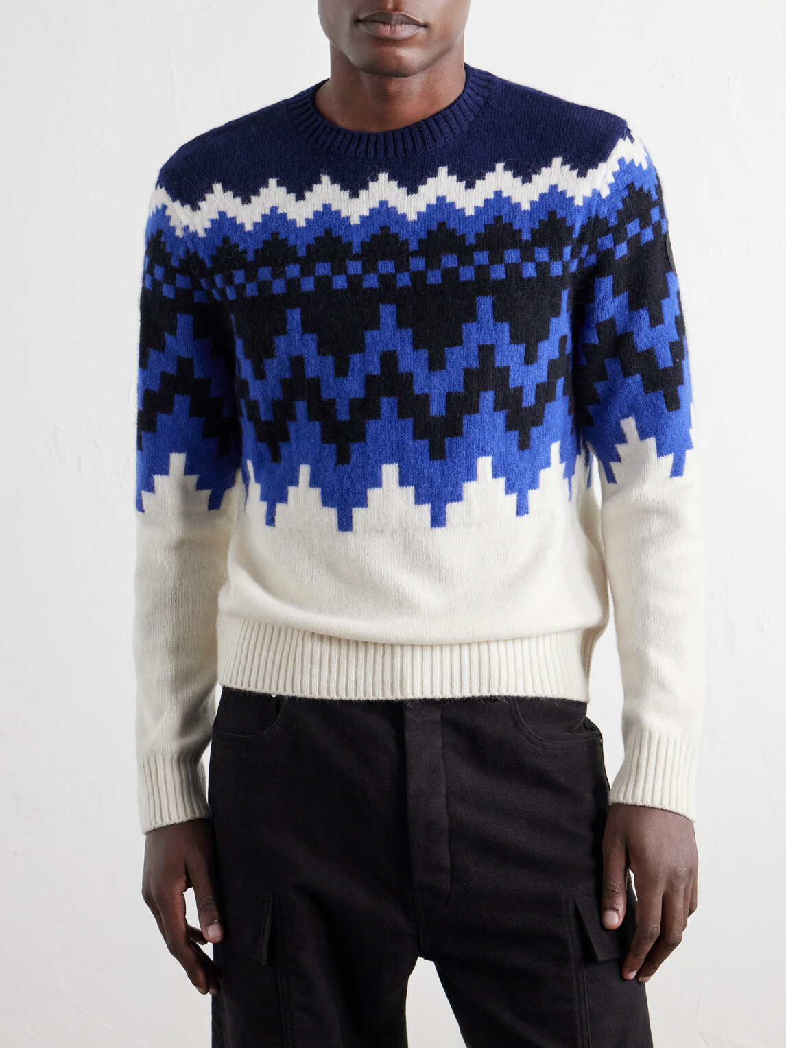 Canada Goose - Eri Intarsia-Knit Wool and Alpaca-Blend Sweater - Blue