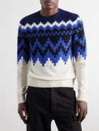 Canada Goose - Eri Intarsia-Knit Wool and Alpaca-Blend Sweater - Blue