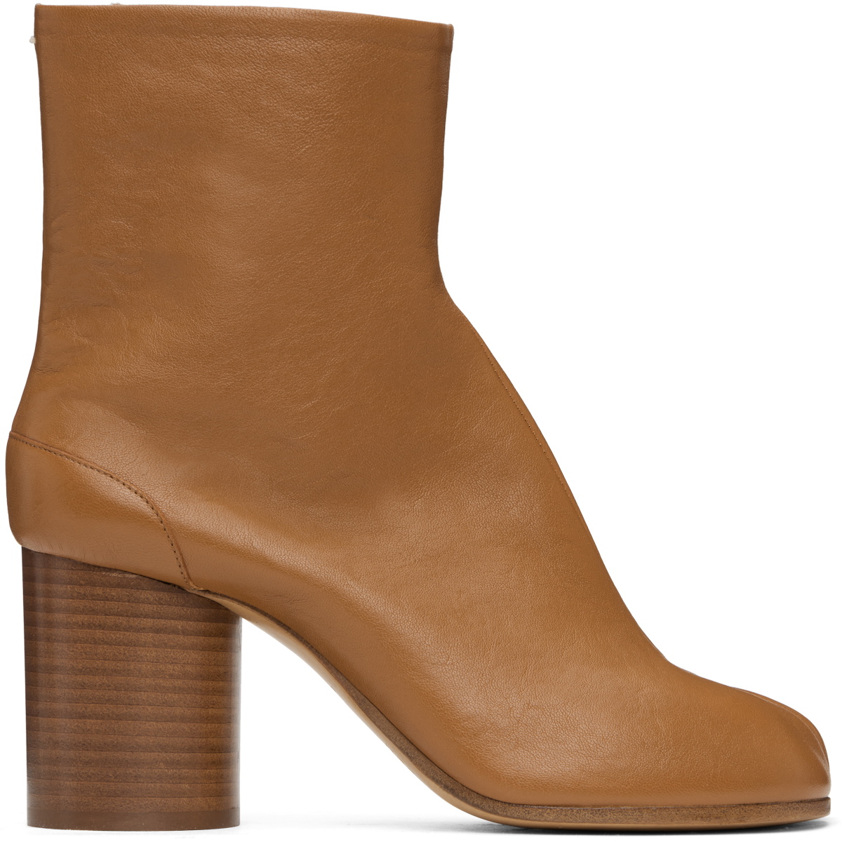 Maison Margiela Women's Leather Tabi Boots Brown