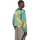 Kiko Kostadinov Green and Yellow Ansel Racing Jacket