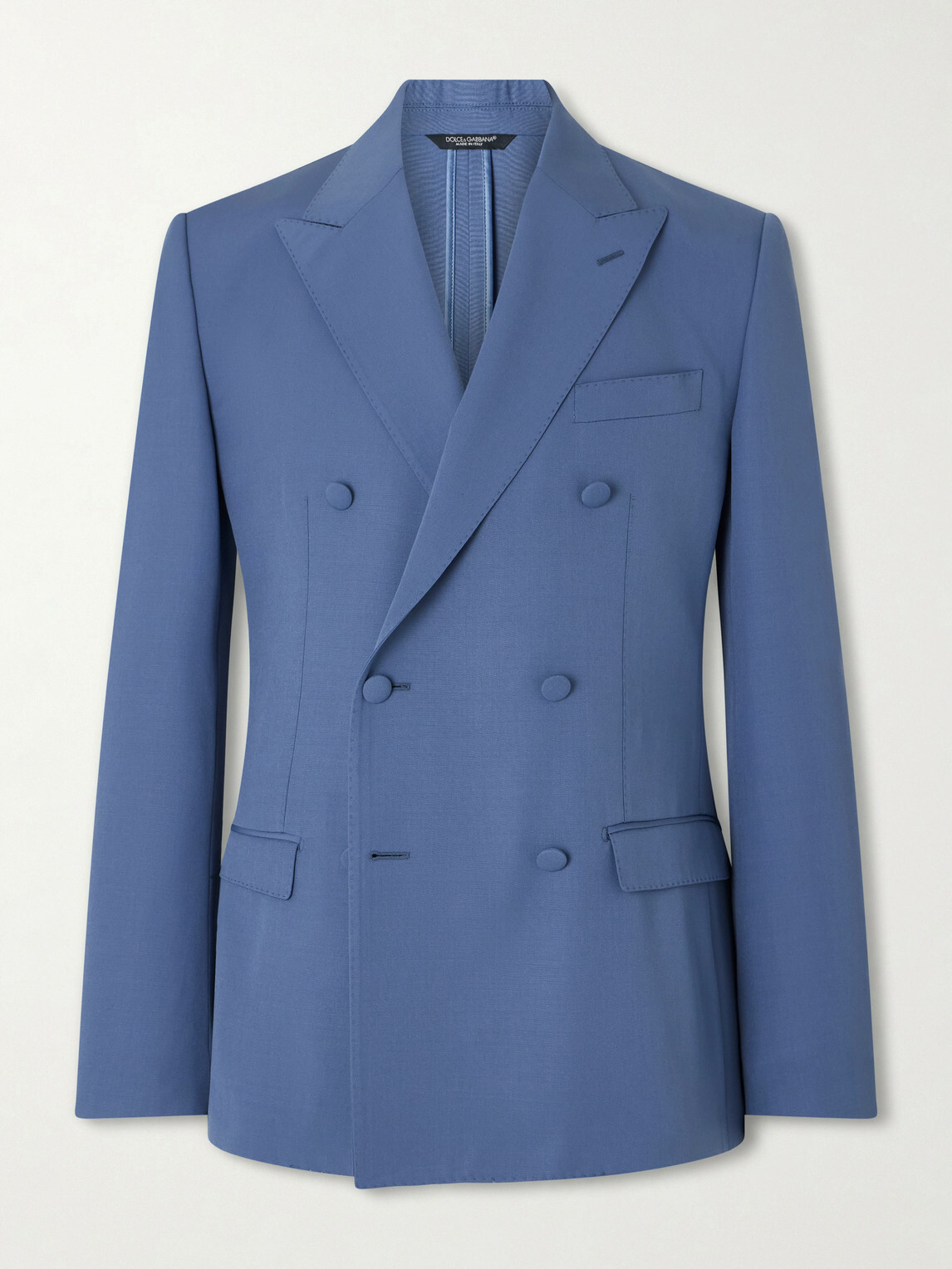 Dolce&Gabbana - Double-Breasted Wool Blazer - Blue