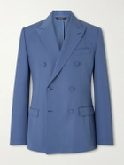 Dolce&Gabbana - Double-Breasted Wool Blazer - Blue