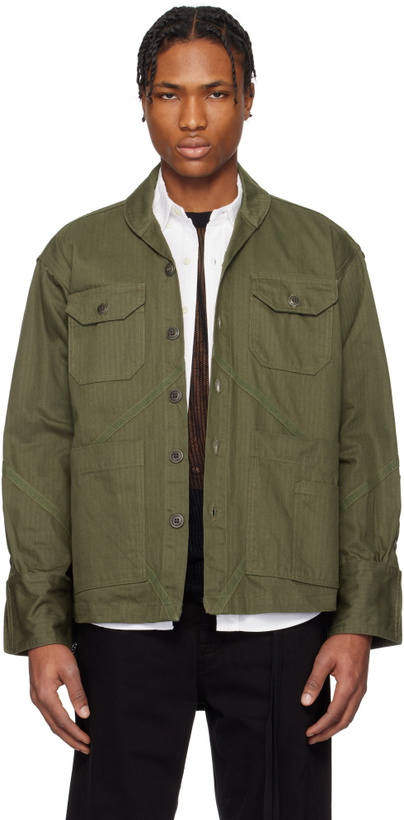 Photo: Greg Lauren Khaki Army Boxy Jacket
