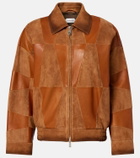 Versace Leather and suede blouson jacket