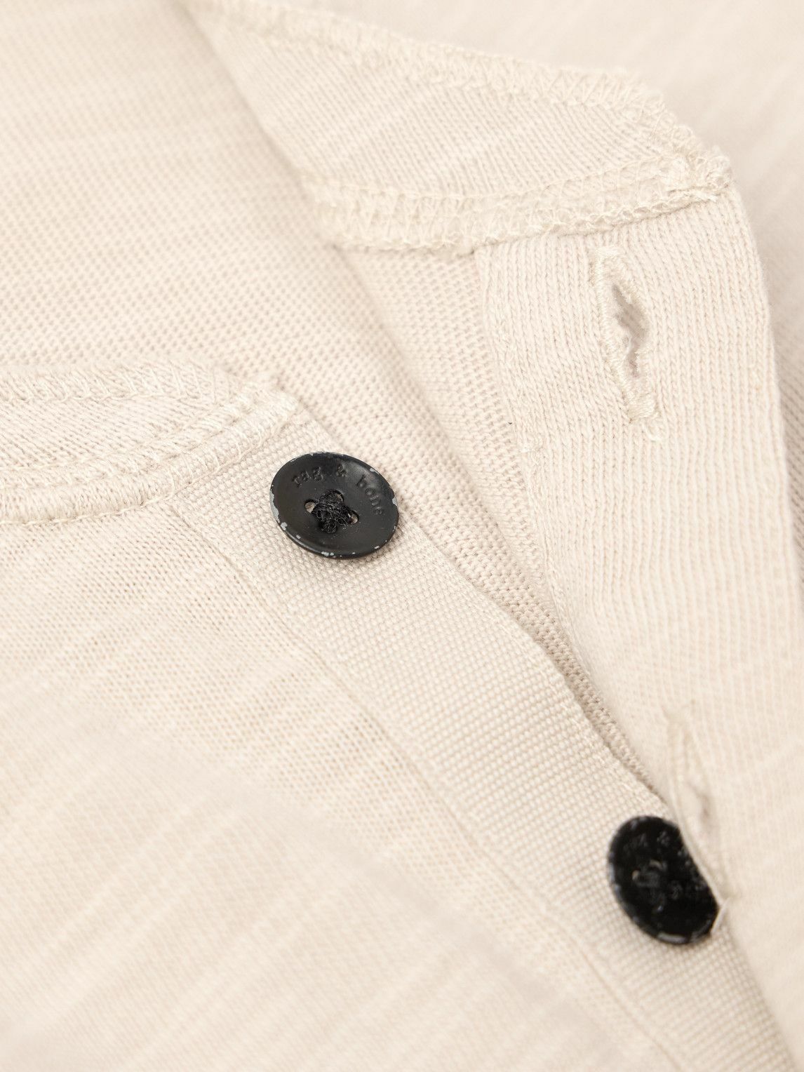 Rag & Bone - Cotton Henley T-Shirt - Neutrals