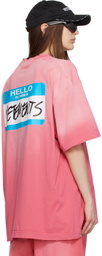 VETEMENTS Pink 'My Name Is' T-Shirt