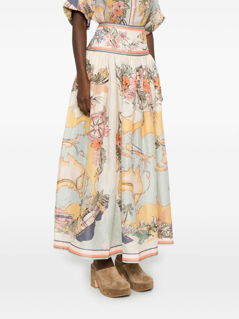 ZIMMERMANN Tallow Midi Skirt Zimmermann