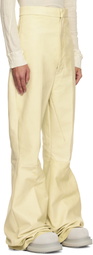 Rick Owens Beige Hollywood Dirt Bolan Leather Trousers