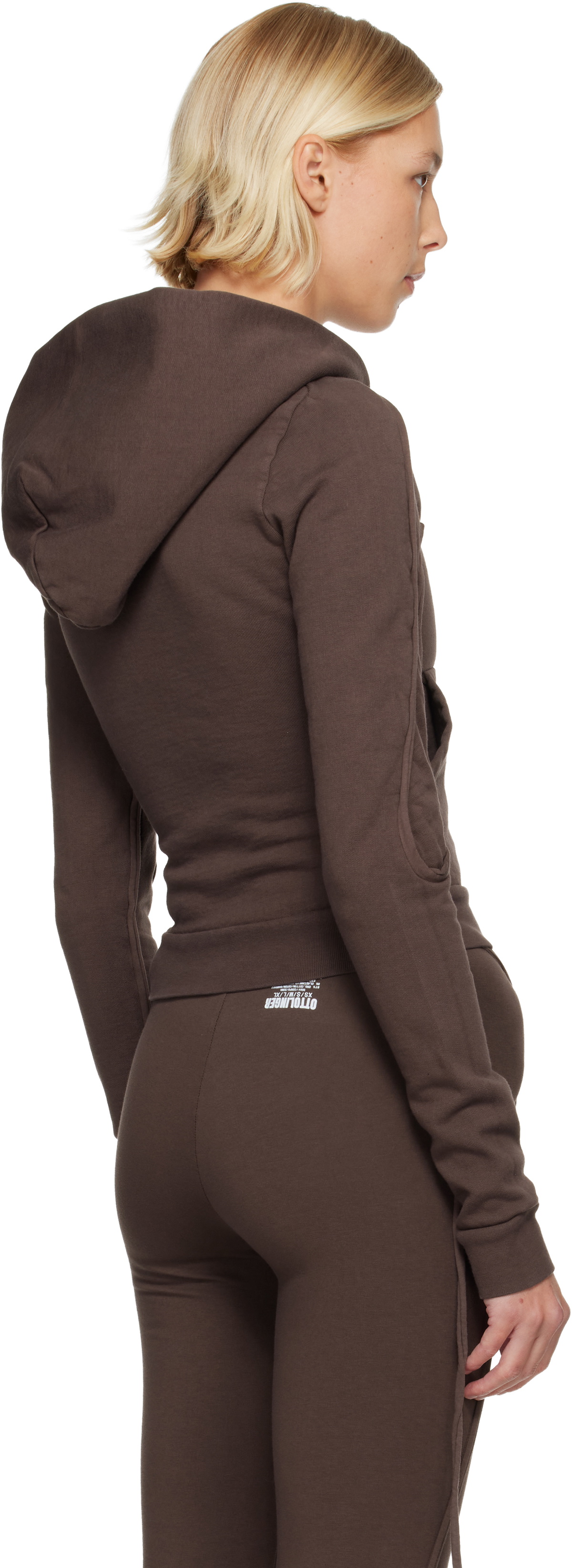 Ottolinger Brown Fitted Zip Hoodie