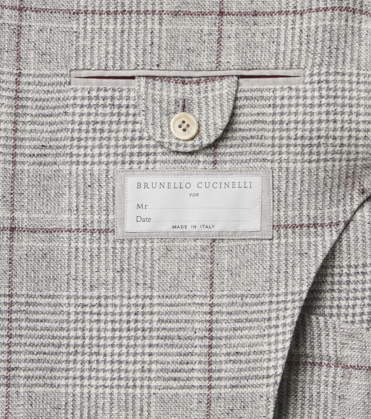 Brunello Cucinelli Checked silk, wool, and cashmere blazer