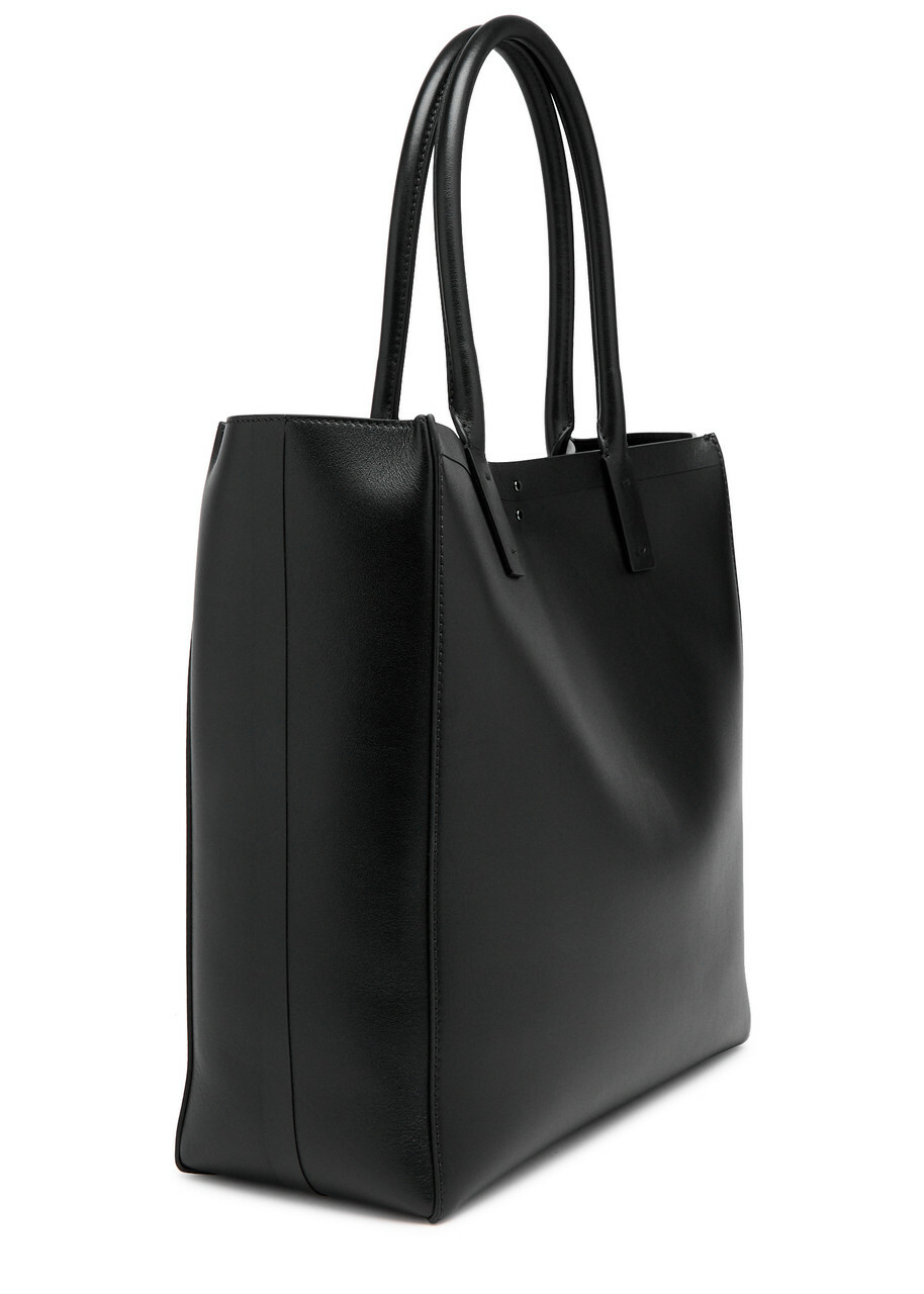 Valentino VLogo Locker Leather Tote - Black - One Size