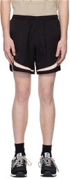 Kijun Black Paneled Shorts