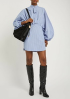 Zimmermann Drawstring Striped Woven Mini Shirt Dress Multicoloured 1