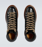 Brunello Cucinelli - Leather lace-up boots