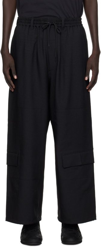 Photo: Y-3 Black Sport Uniform Straight Leg Cargo Pants
