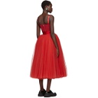 Dolce and Gabbana Red Tulle Bustier Dress
