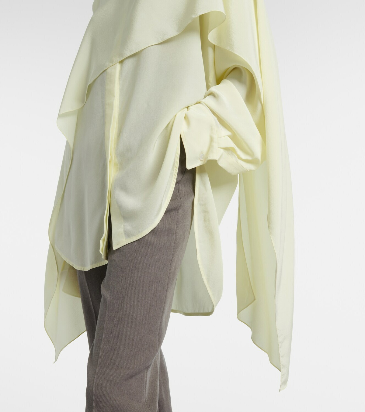 Calvin Klein Collection Kiki draped silk blouse