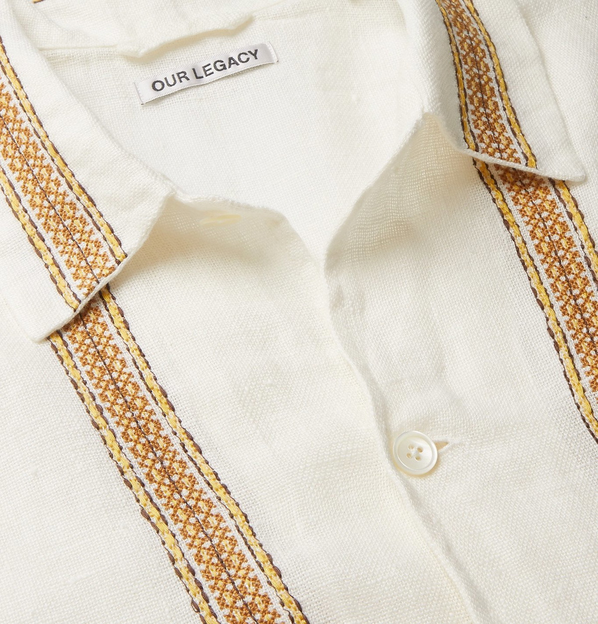 Our Legacy - Elder Embroidered Linen Shirt - White Our Legacy