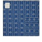 BasShu Cushion Cover in Indigo Floret Stripe