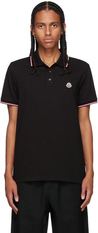 Photo: Moncler Black Tricolor Polo